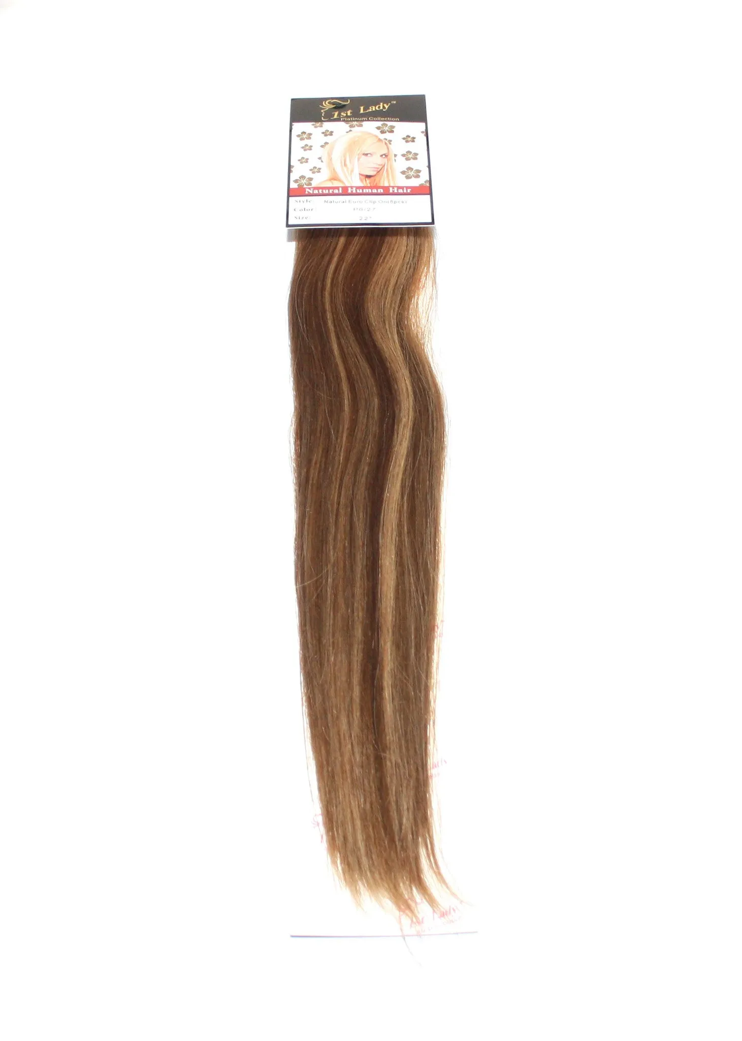 1st Lady Natural Euro Human Hair Blended Clip on Hair Extensions 22" (8Pcs)