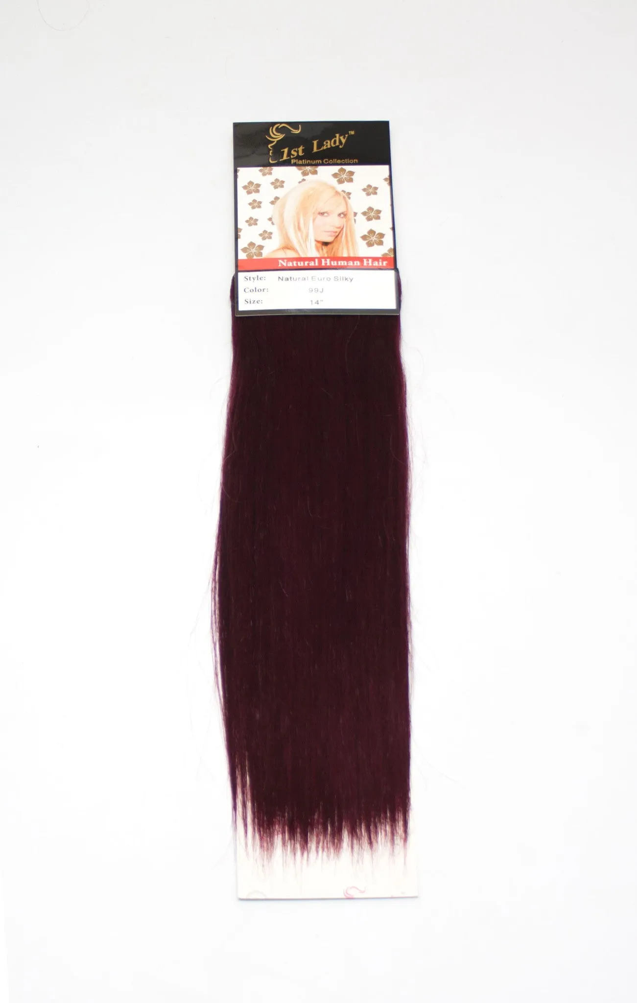 1st Lady Natural Euro Silky Straight Blended Human Hair Weft 14"