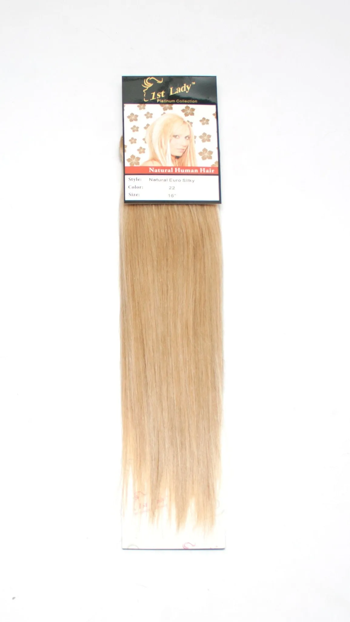 1st Lady Natural Euro Silky Straight Blended Human Hair Weft 16"