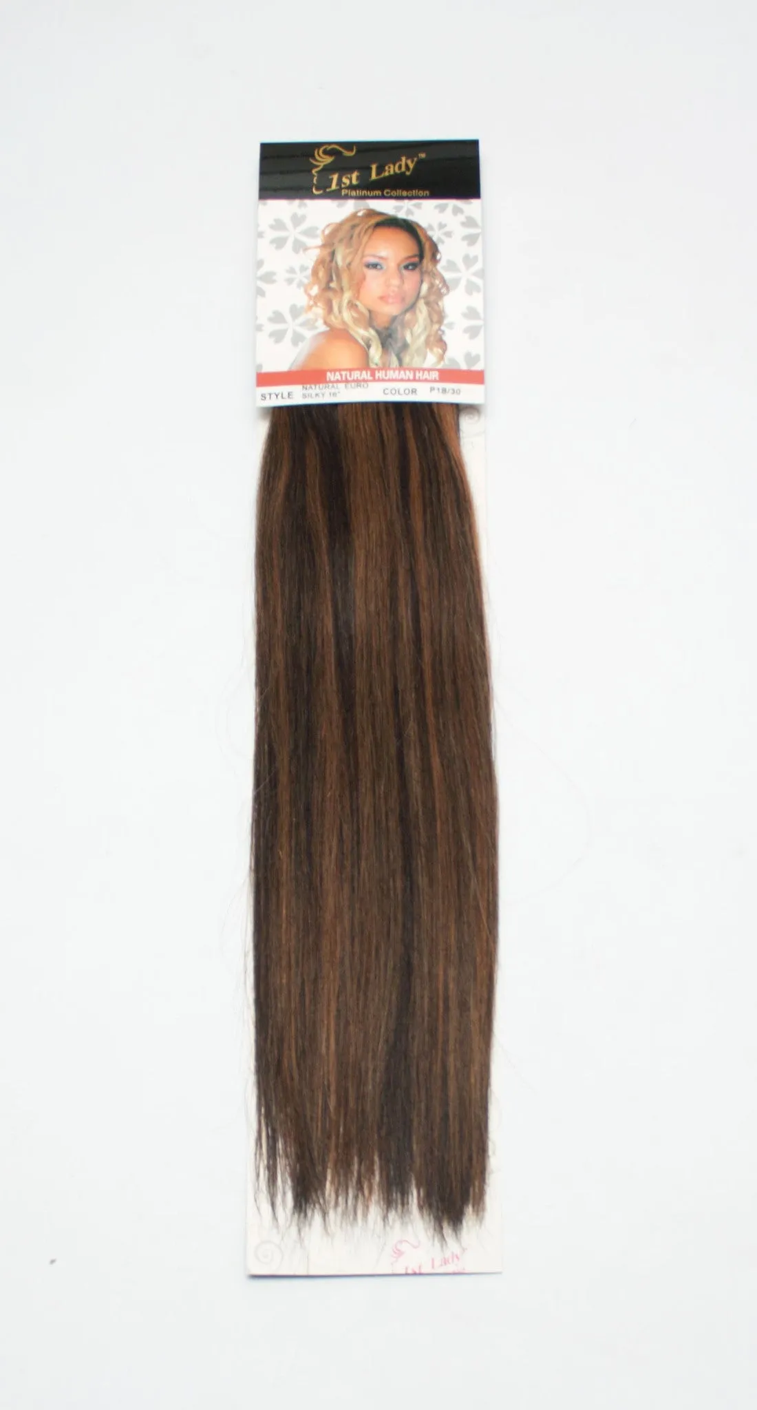1st Lady Natural Euro Silky Straight Blended Human Hair Weft 16"