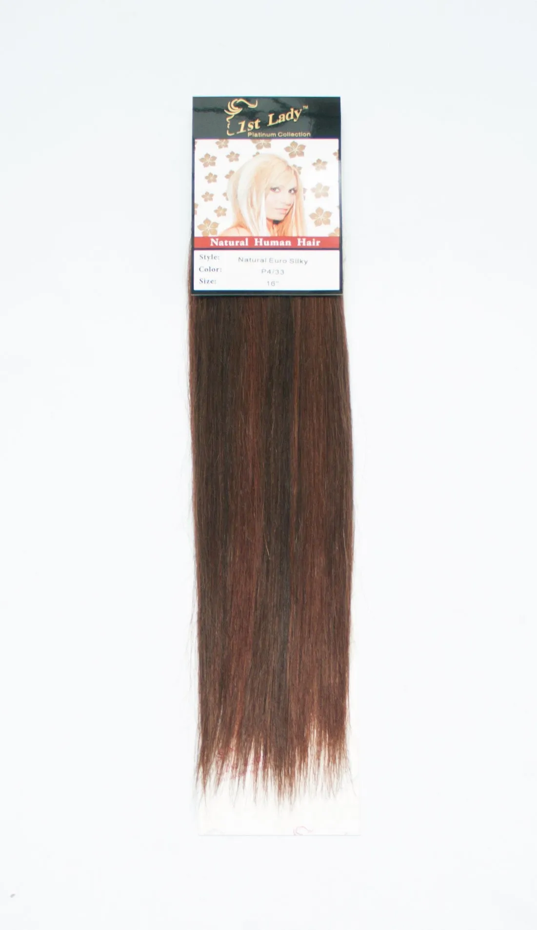 1st Lady Natural Euro Silky Straight Blended Human Hair Weft 16"