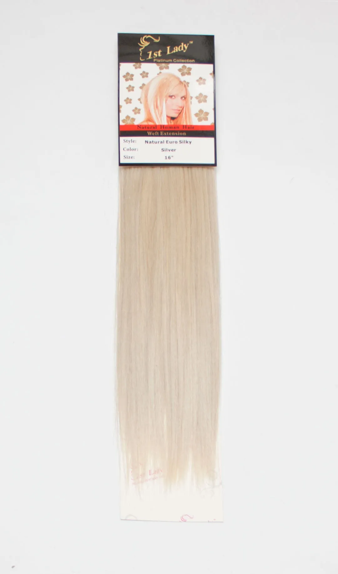 1st Lady Natural Euro Silky Straight Blended Human Hair Weft 16"