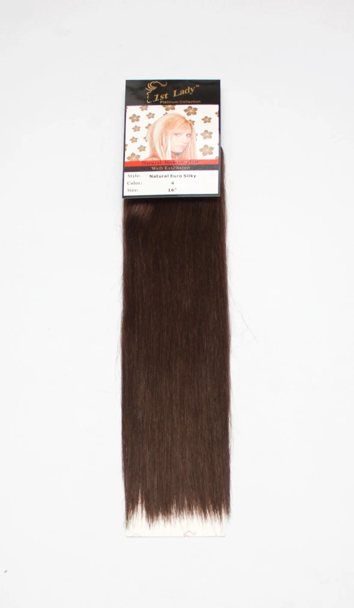 1st Lady Natural Euro Silky Straight Blended Human Hair Weft 16"