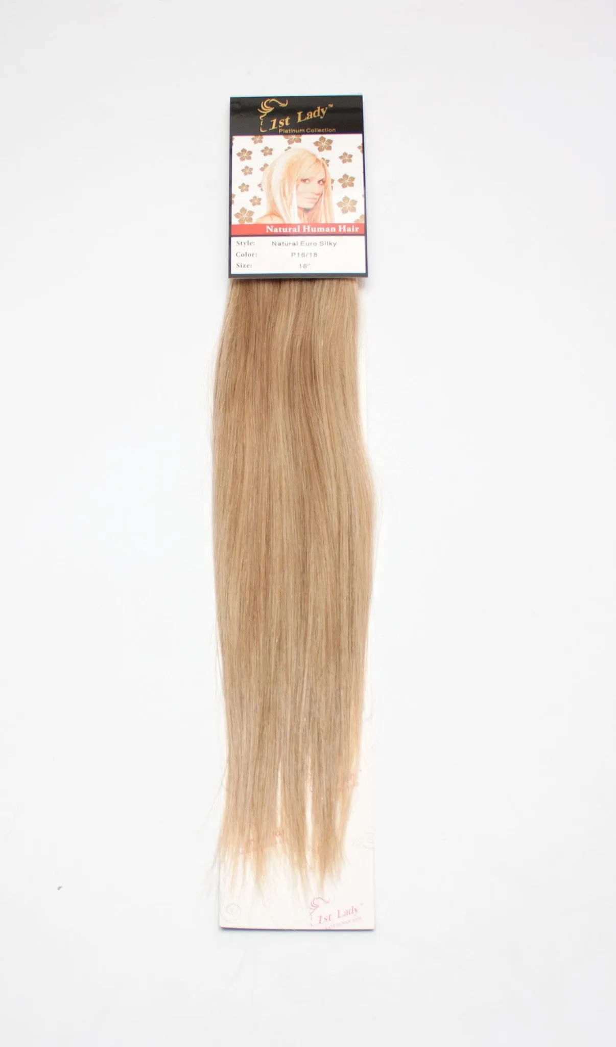 1st Lady Natural Euro Silky Straight Blended Human Hair Weft 18"