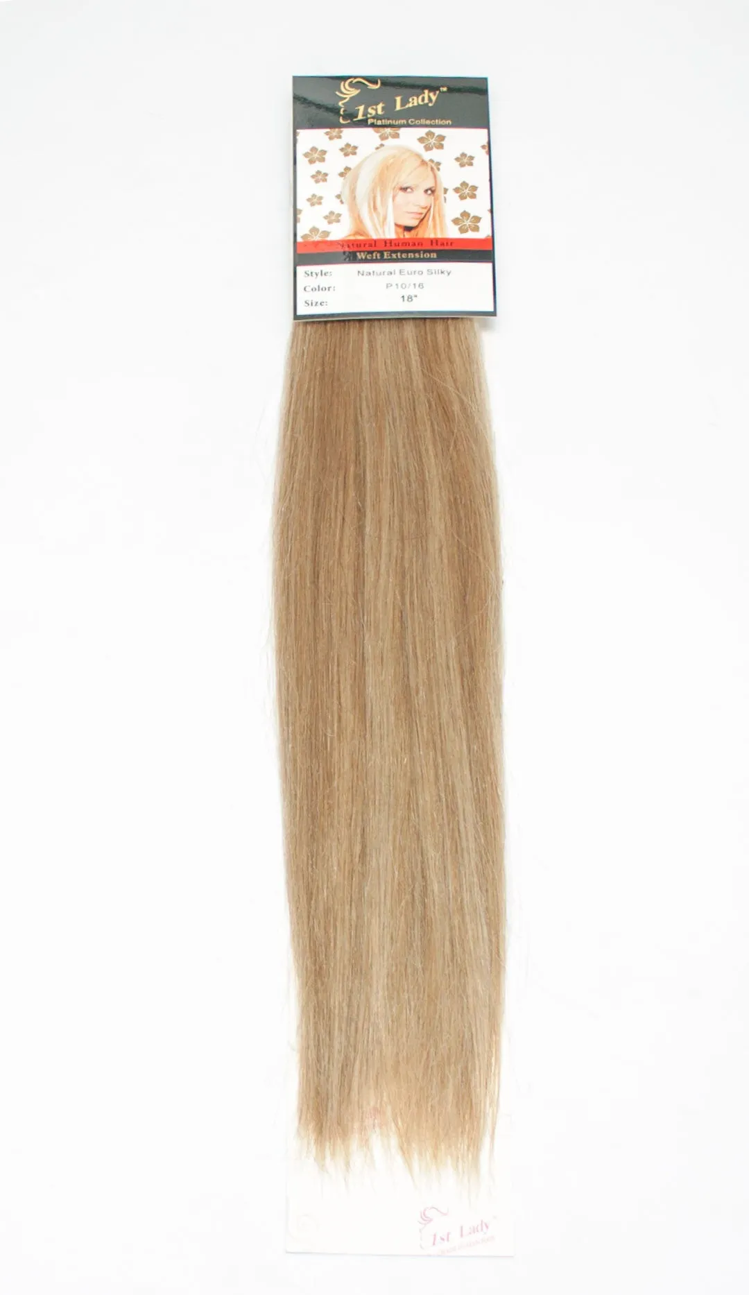 1st Lady Natural Euro Silky Straight Blended Human Hair Weft 18"