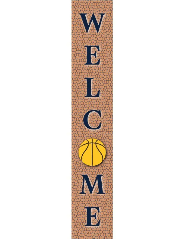 Basketball Porch Leaner Welcome Sign
