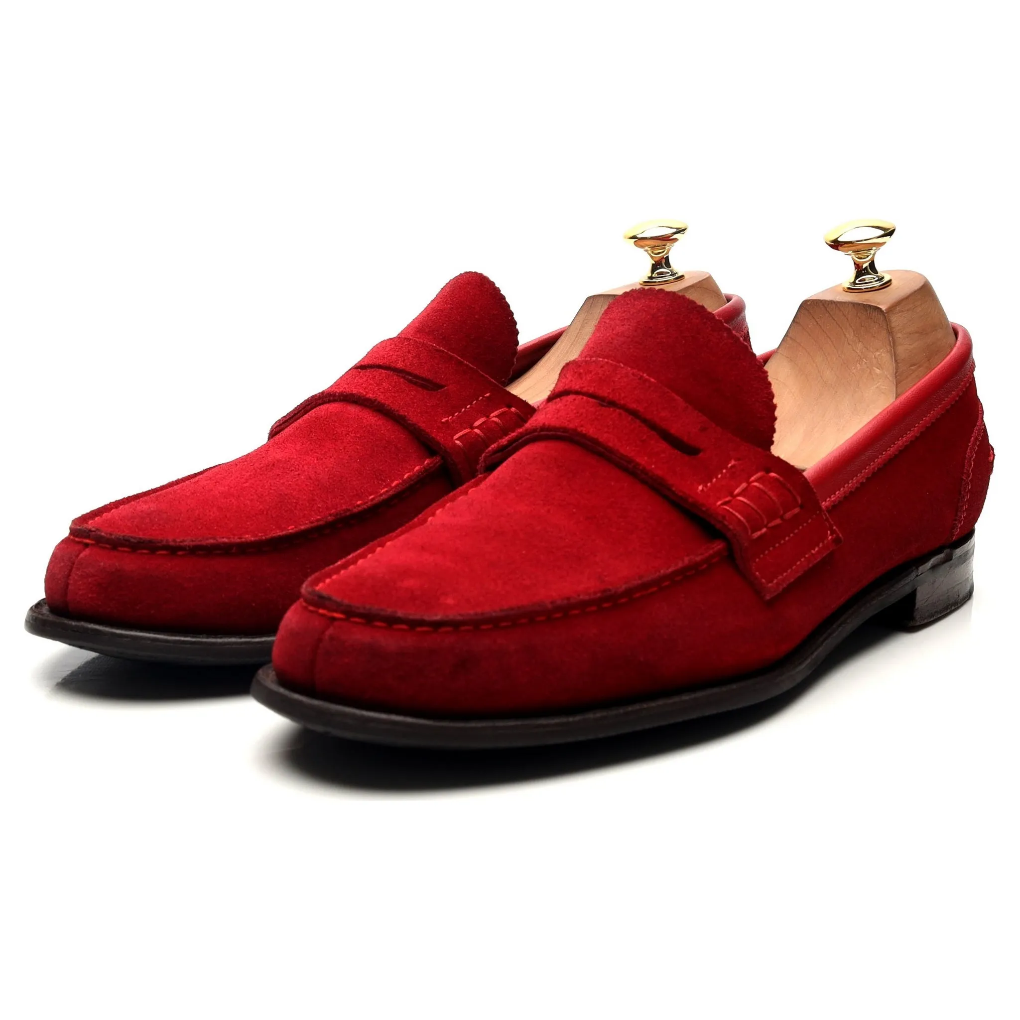 'Dover D' Red Suede Loafers UK 9 F