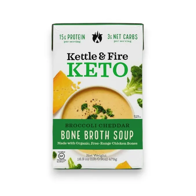 KETTLE & FIRE - BROCCOLI CHEDDAR KETO SOUP