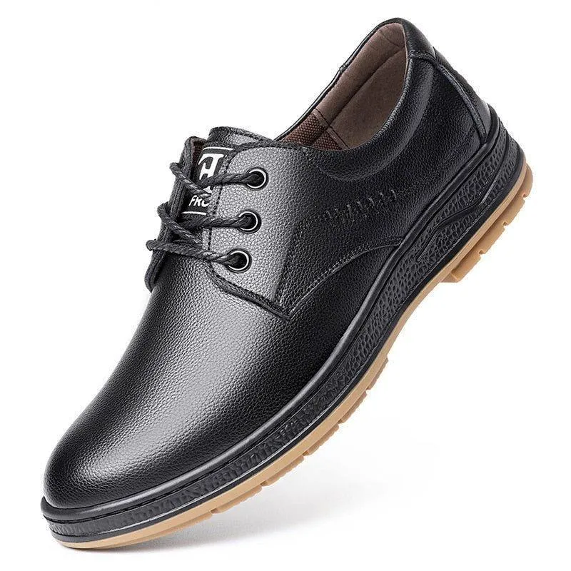 Men's Casual Shoes Genuine Leather 2021 Brogue Safety Sneakers #9536