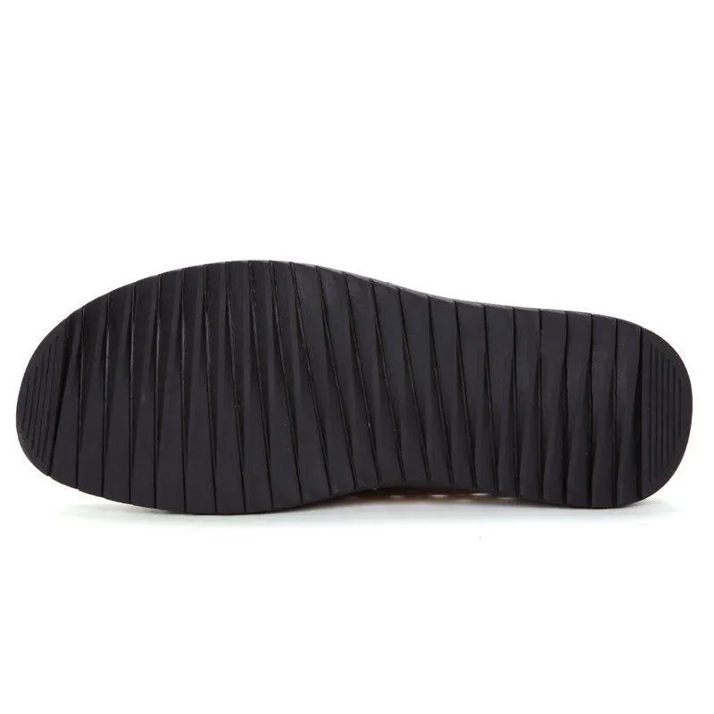 Men's Casual Shoes Leather Summer Loafers Breathable Comfortable Flat